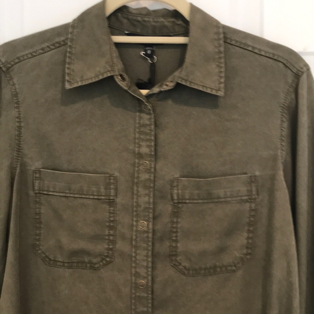 Brushed Denim Shirt by Express